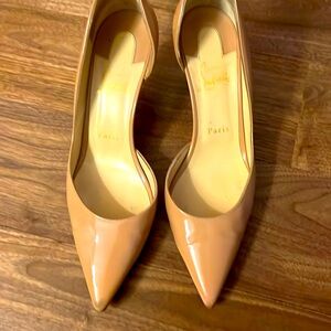 Nude Christian Louboutin 39 1/2. Needs some TLC